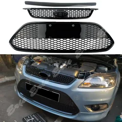 Car Upper Lower Grilles Bumper Honeycomb Front Cover Trim For Ford Focus  2009 2010 2011 2012 2013 2014 2015 Hatchback Sedan