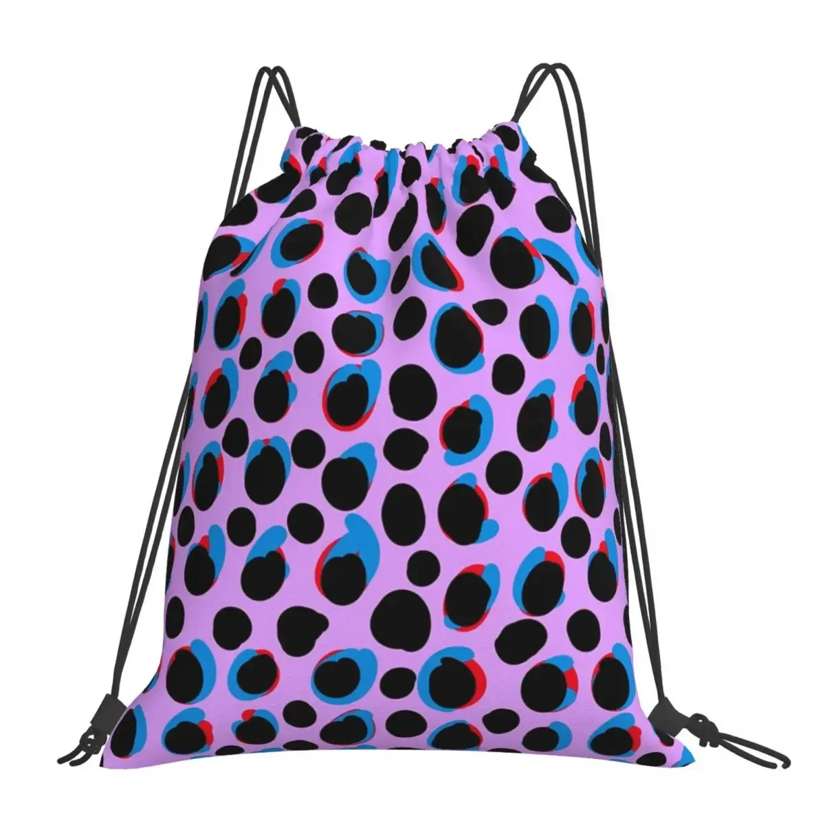 Bold Modern Polka Cheetah Dots Backpack Portable Drawstring Bags Drawstring Bundle Pocket Sports Bag BookBag For Travel School