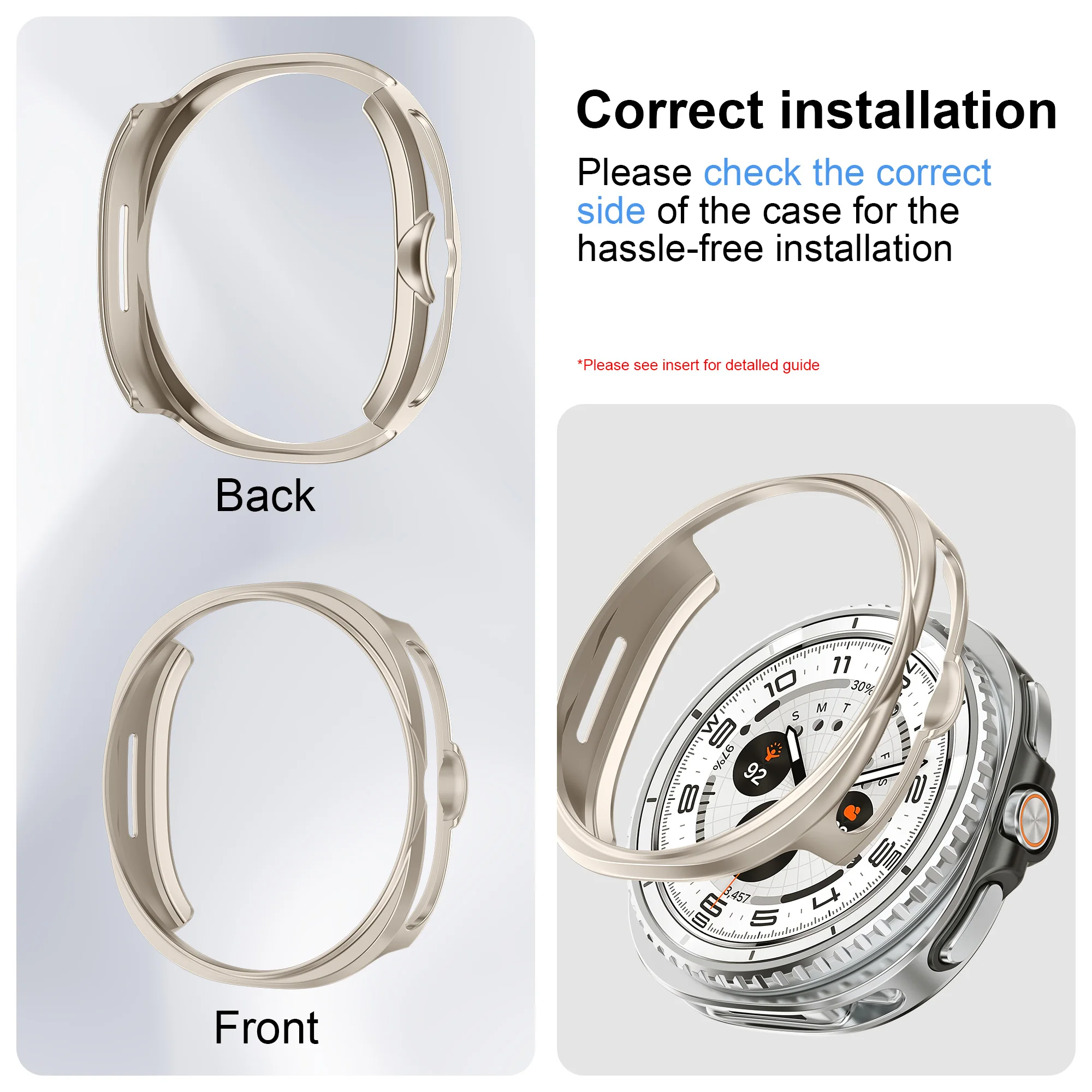 Cover Case For Samsung Galaxy watch 8/8 classic 46mm 40mm 44mm Screen Protector PC Hollow Bumper shell Galaxy watch 8 Protective image 2