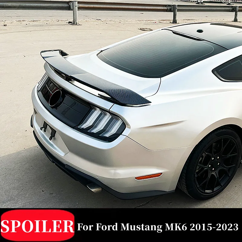 

For Ford Mustang MK6 2015-2023 Carbon Glossy Black Rear Trunk Lid Car Spoiler Wings Exterior Tuning Accessories