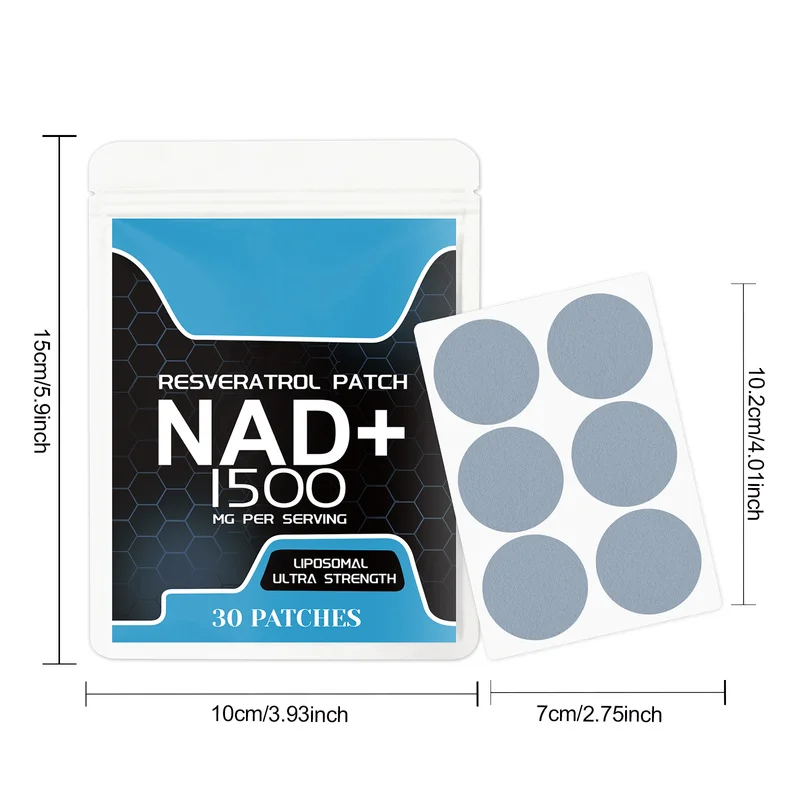 90pcs NAD+ Resveratrol Patches 3 Pouches Transdermal Body Care Stickers Set