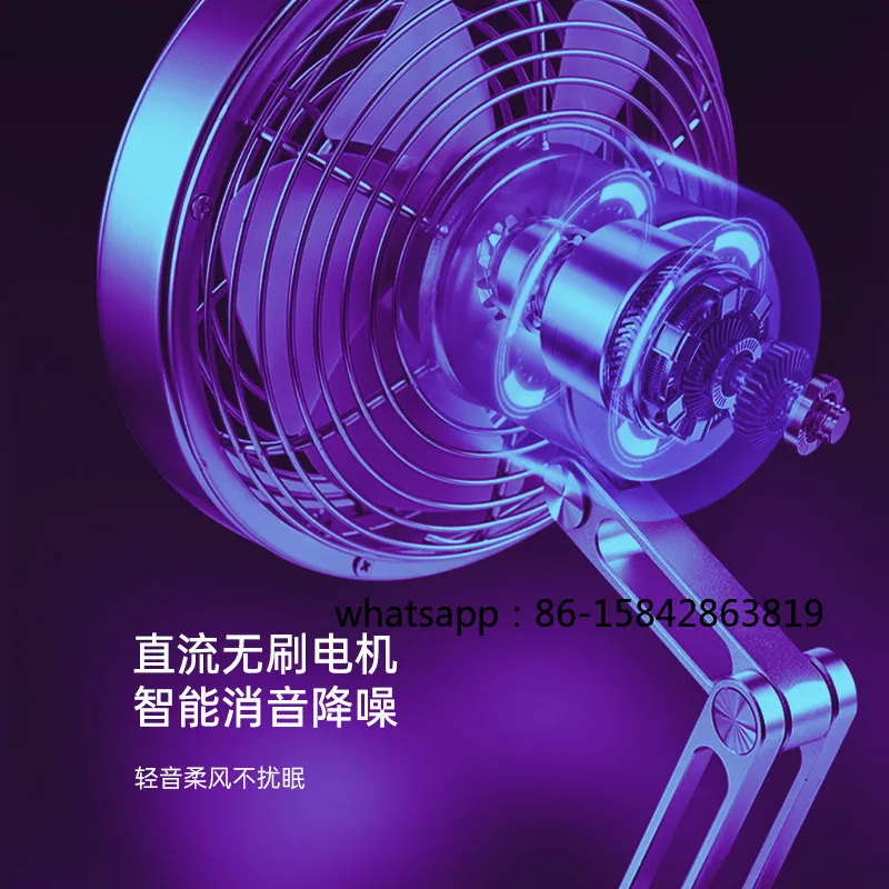 Desktop Metal Fan Silent Foldable Usb Rechargeable Small Desktop Mechanical Fan