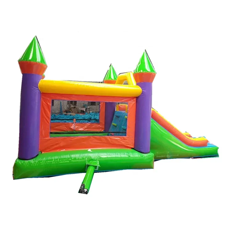 Double slide bouncy castle PVC Material Inflatable Bouncing House With Slide Air Jumping Castle For Sale