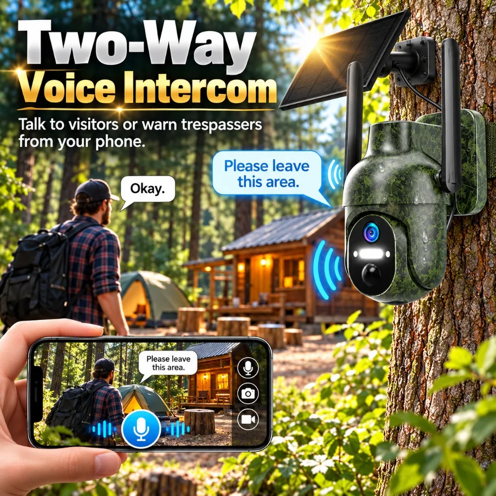 4MP Solar Wifi Security Camera Protection Outdoor CCTV PTZ PIR Night Vision Human Detection Hunting Trail Surveillance Cameras