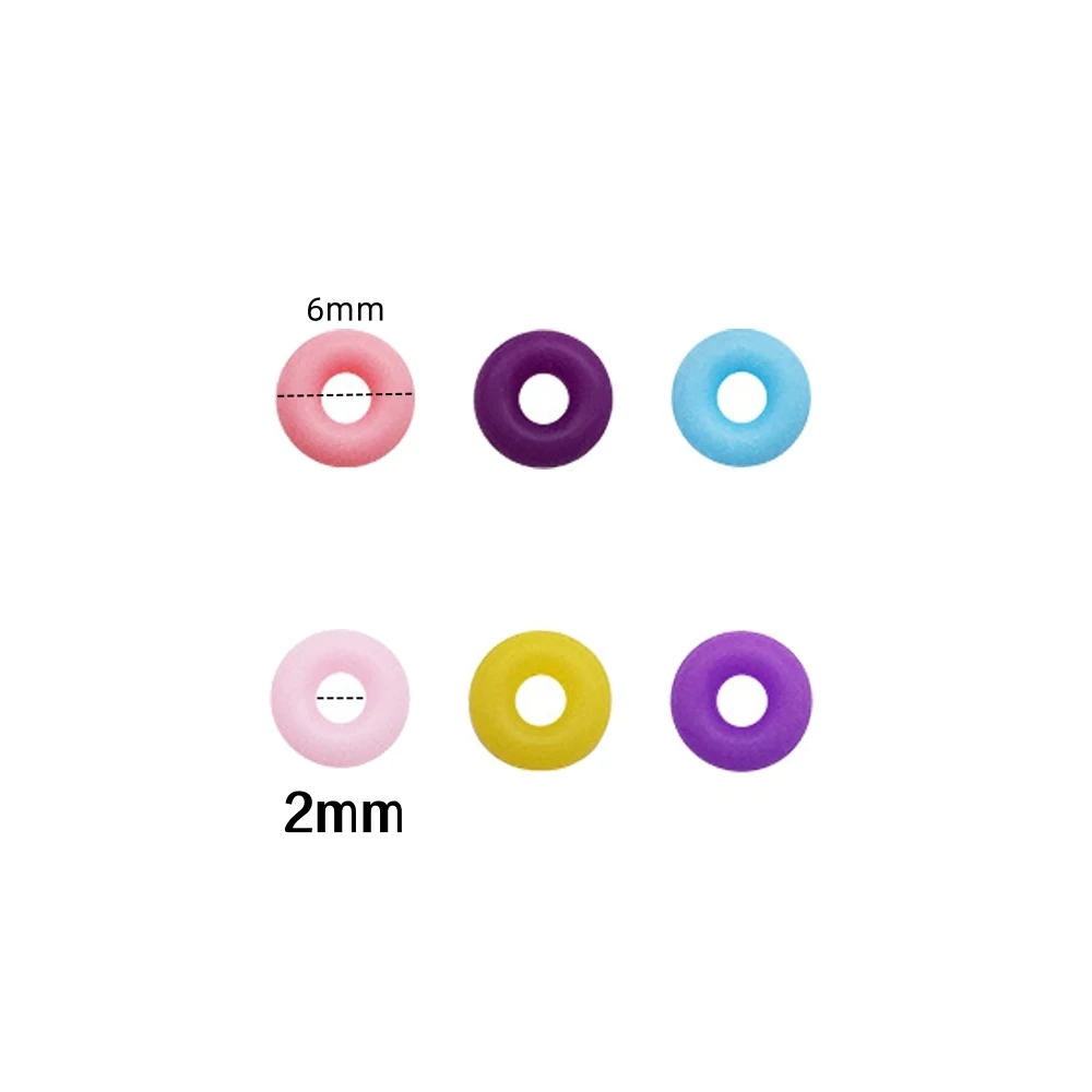 100/500 stücke elastische Silikon kautschuk Stopper Ringe Position ierung Perlen für europäische Armband Halskette DIY Schmuck herstellung Zubehör – Detail 1