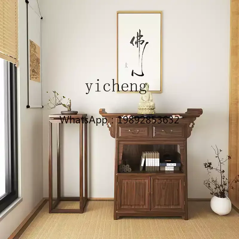 LYY   solid wood table incense case household Buddhist hall new Chinese Buddhist table simple Buddhist table