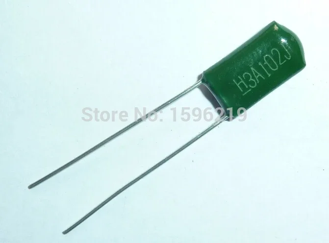 10pcs/100pcs Mylar Film Capacitor 1000V 3A102J 1000pF 1nF 3A102 5% Polyester Film capacitor