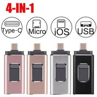 4in1 OTG Falsh Drive 512GB for iPhone USB 3.0 Flash Drive 2TB 1T Android TYPE-C PenDrive Mobile Micro USB Memory Stick Drive NEW