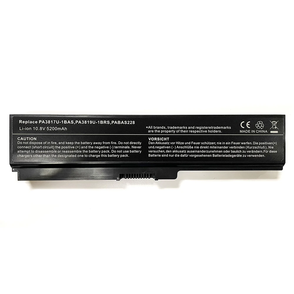 PA3817U-1BRS PA3817-1BAS PA3817-1BRS 10.8V 5200mAh Laptop Battery For Toshiba Satellite A655 A660 A665 C640 A665D L655D