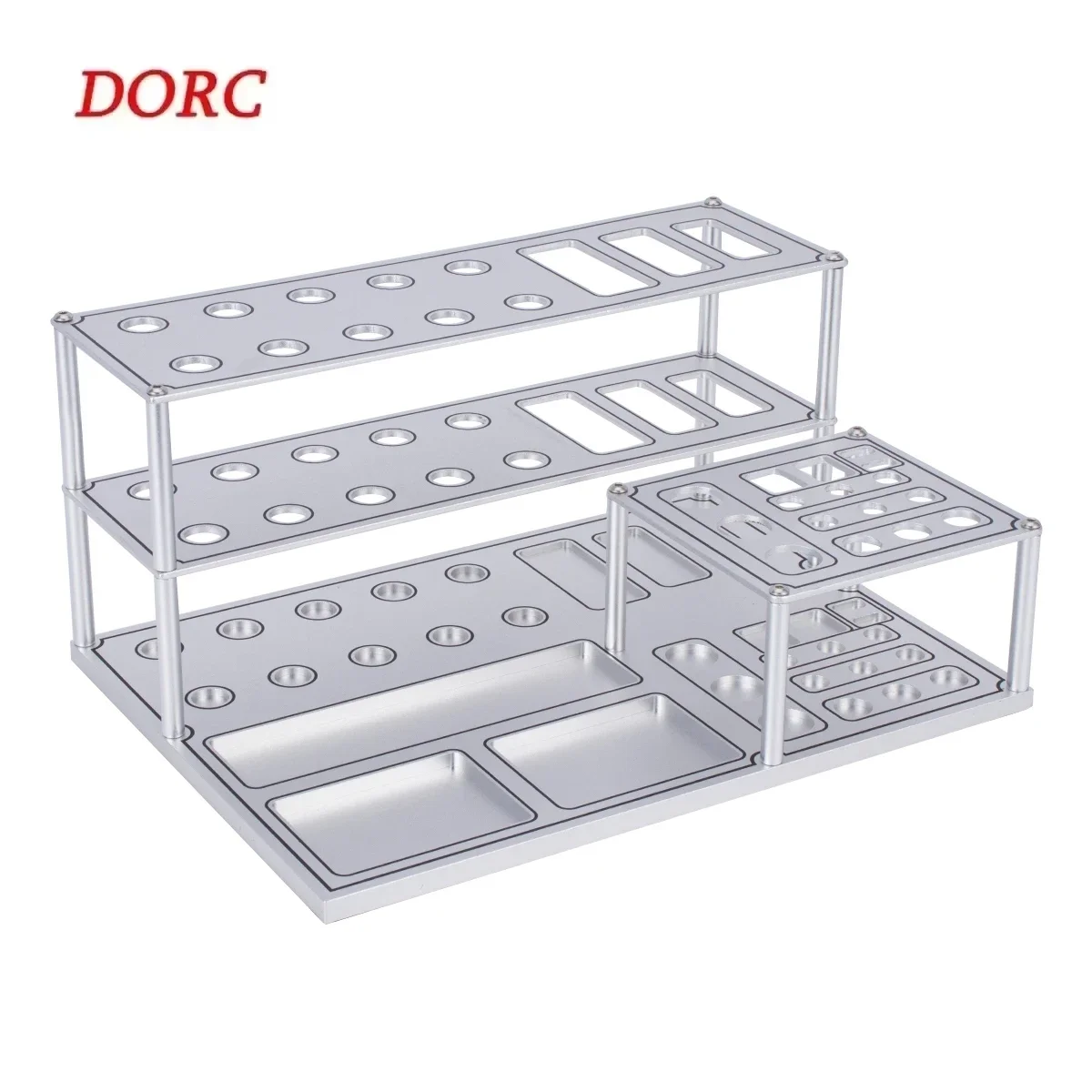 Aluminum 29 Holes Screwdriver Organizers Tool Storage Stand Scre Tray (Unassembled) for Hex Cross Screw Driver RC Tools DIY