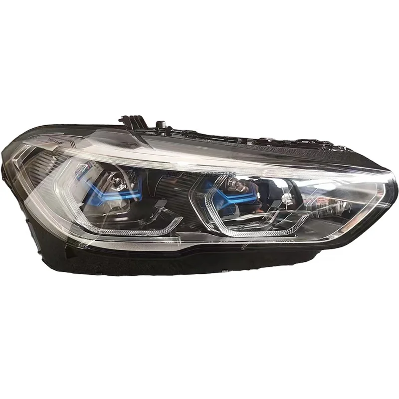 

Светодиодные фары для X5 X6, 12В, с линзой-проектором, передние фонари, синий сигнал, автомобильные аксессуары