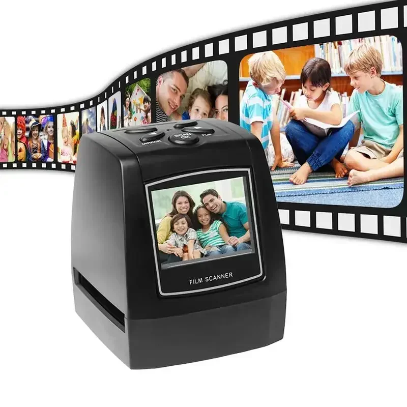 New! Protable Negative Film Scanner 35/135mm Slide Film Converter Photo Digital Image Viewer with 2.4" LCD Build-in Editing