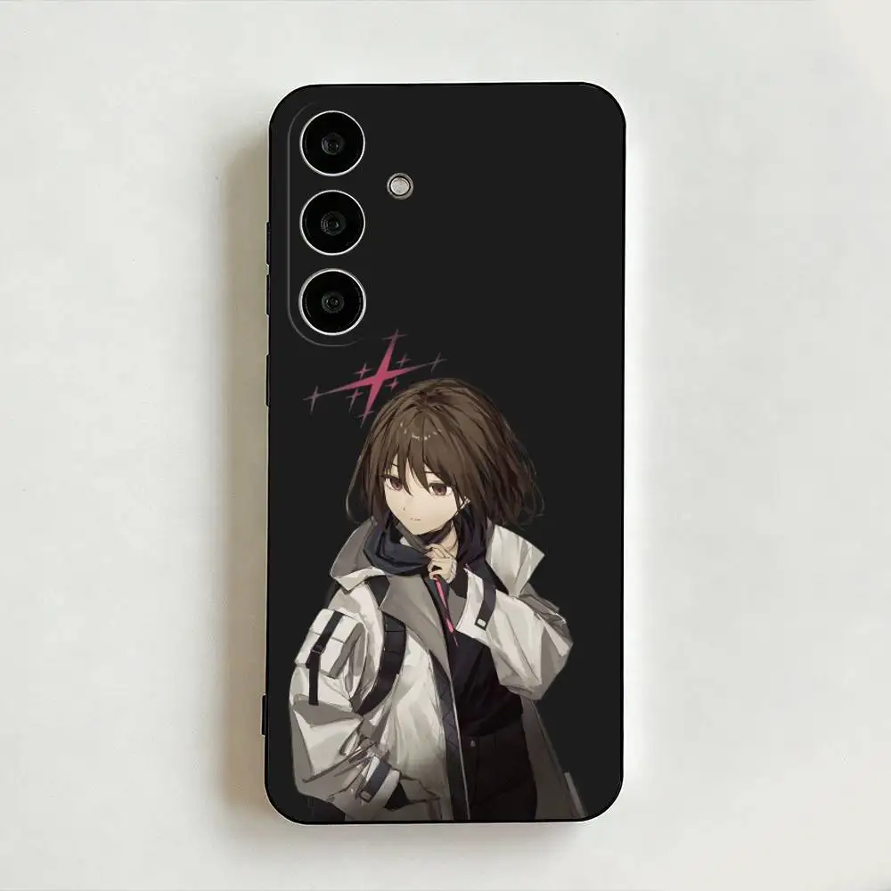 Чехол для телефона Misaki Blue Archive для Samsung Galaxy A73, A72, A71, A70, A53, A52, мягкий черный чехол.