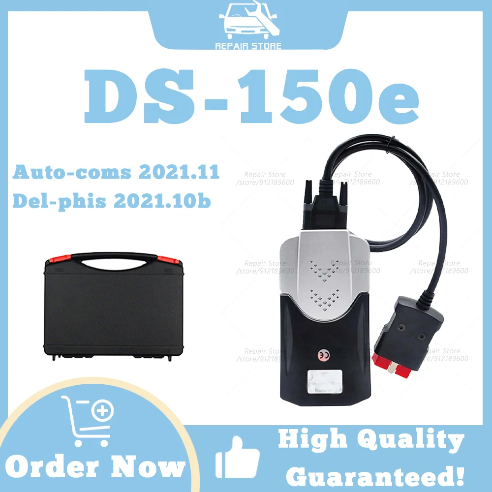 multifunctional Diagnostic toolDS-150e Del-phis 2021.10b Compatible OBD2 cables Bluetooth Software Auto-coms 2021.11 Dual chip