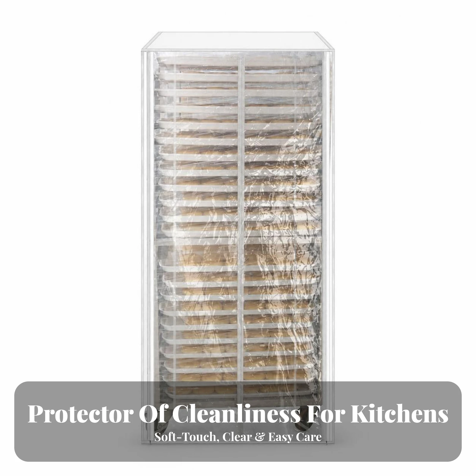 Bread Rack Cover Dustproof Bun Pan Rack Cover Clear for Bakers, Bakery, Commercial Kitchen