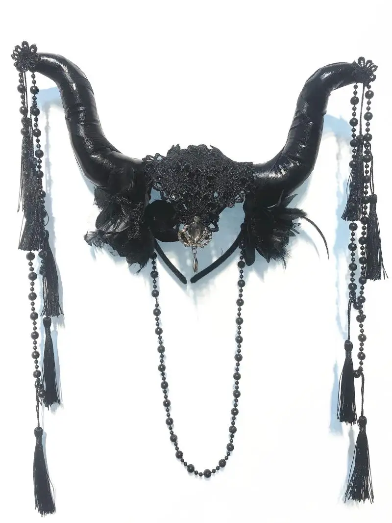 Mascarada fiesta de Halloween cuerno decoración divertido y extraño tocado fiesta COS accesorios para el cabello fiesta niña