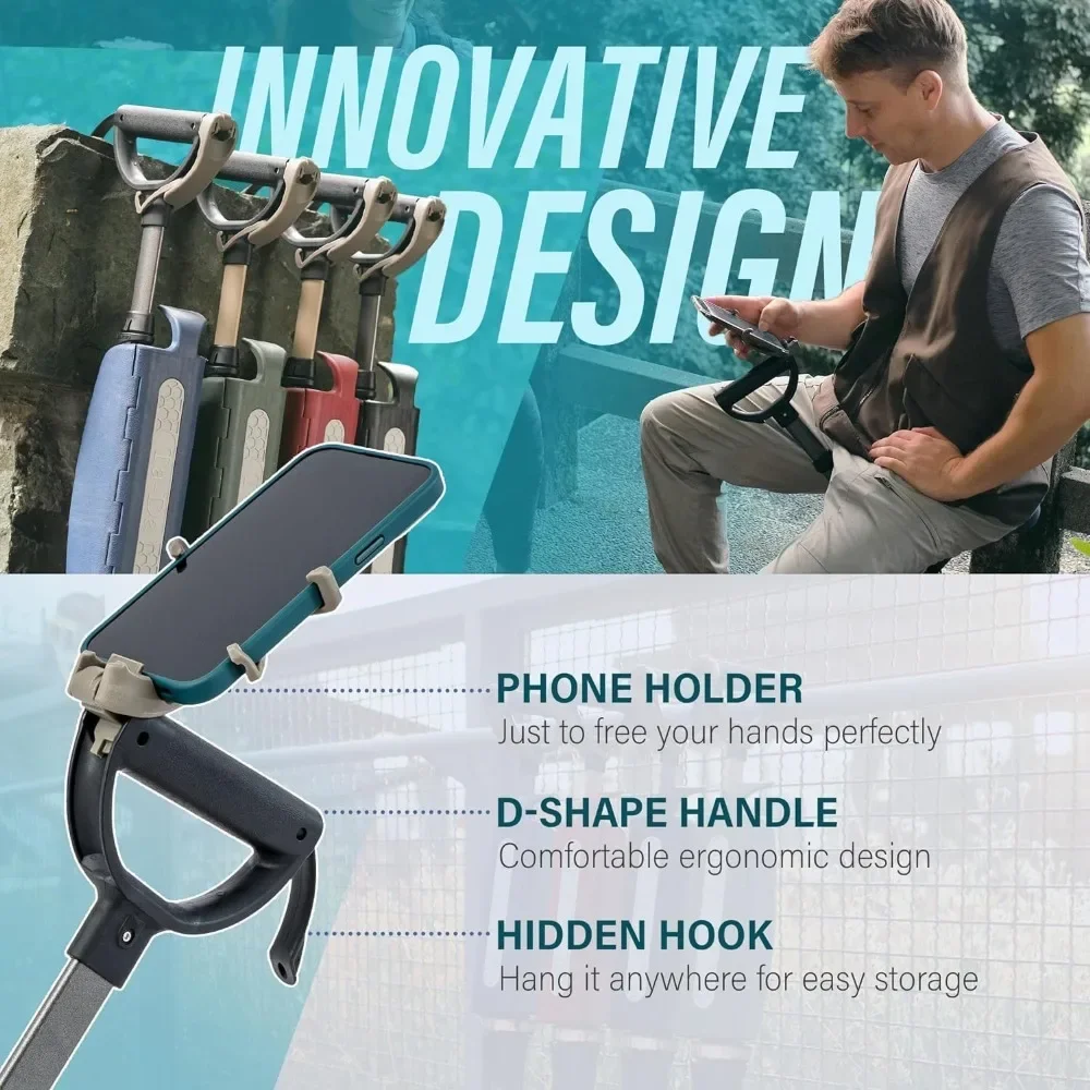 كرسي Ta-Da Series 2 PRO، عصا المشي لمسافات طويلة المحمولة للرحلات، عصا المشي القابلة للطي مع مقعد، عصا المشي مع كرسي، تشا قابلة للطي #2