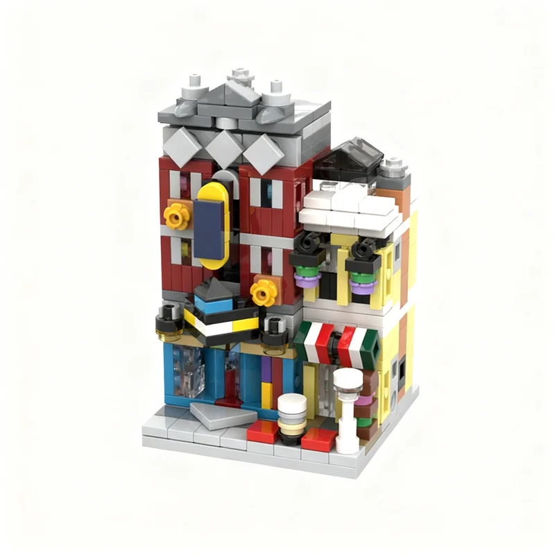 

392PCS MOC Street View Mini Modular Jazz Club Model Custom Building Blocks Architecture DIY Assembly Display Gift Collectible