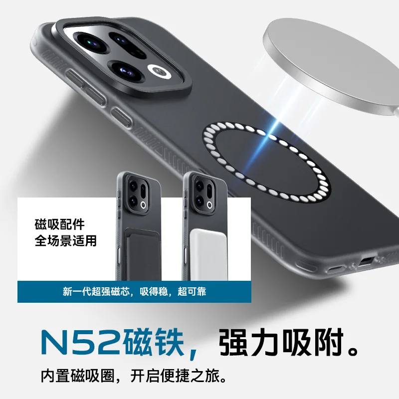 حافظة لهاتف OPPO Find X9 Pro FindX9 حافظة فاخرة تعمل باللمس غير لامعة Magsafe غطاء خلفي مقاوم للصدمات لهاتف OPPO Find X9 شحن لاسلكي Funda