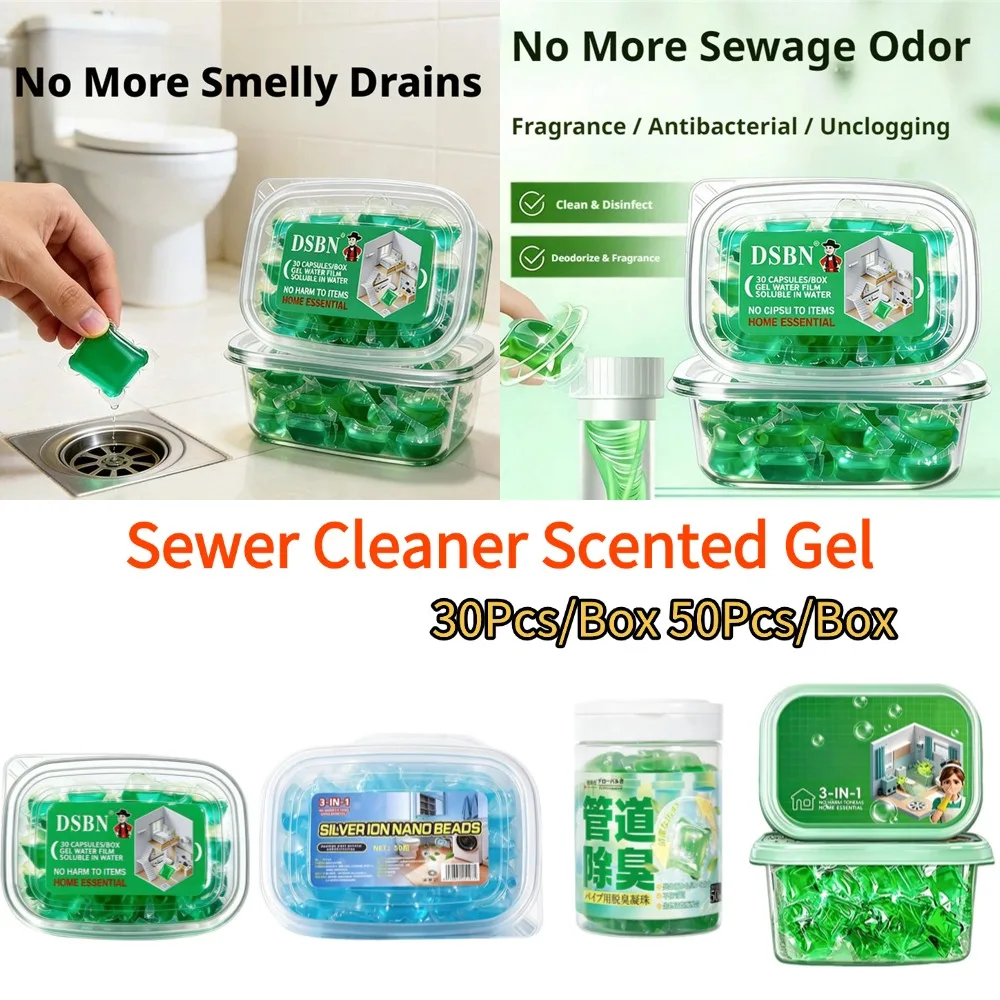 Mild Scented Drain Cleaning Gel Water Soluble Odor Remover for Household Kitchen Bathroom Sewer Pipe Toilet Use