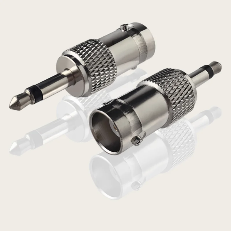 2PCS/LOT Coaxial Adapter BNC Female Jack to 3.5mm Mono 1/8