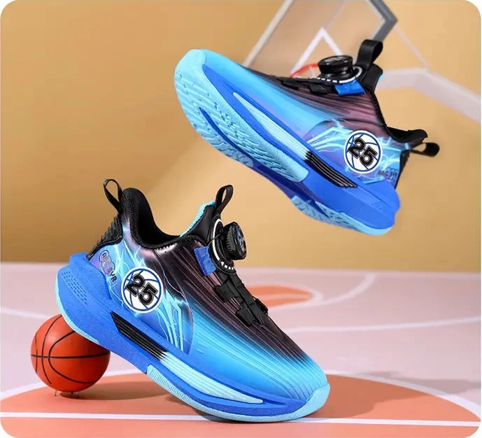 أحذية كرة السلة الخارجية للأطفال من الجلد لخريف وشتاء 2025 وأحذية الجري أحذية رياضية للأطفال