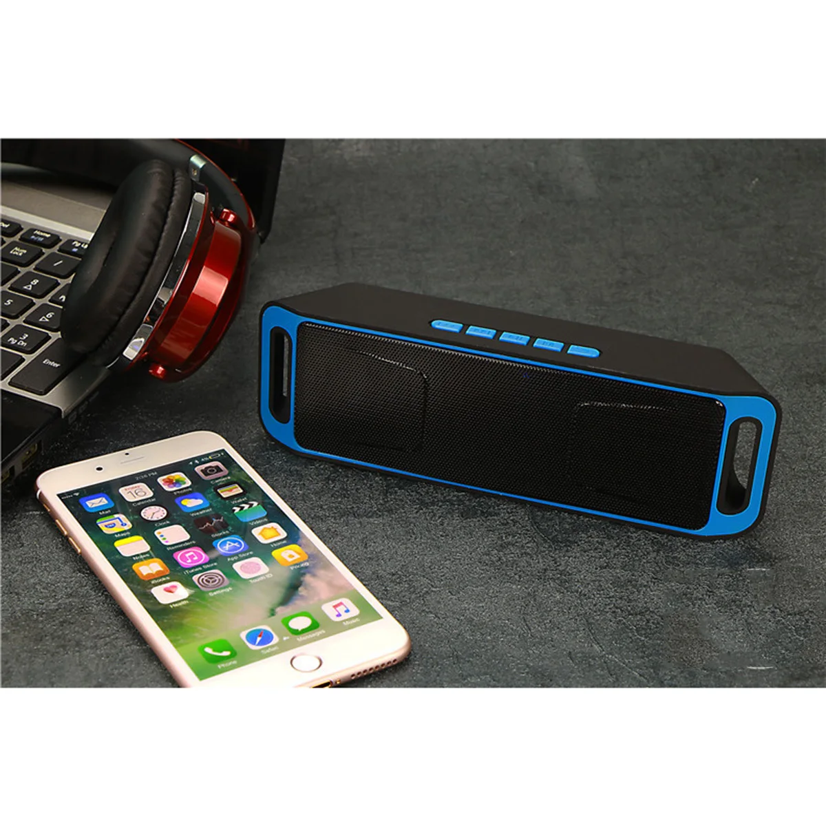 

Compact Wireless Speaker 4.0 Mini Subwoofer with Speakerphone Function USB Fm Radio Mp3 Play Portable Bass Sound
