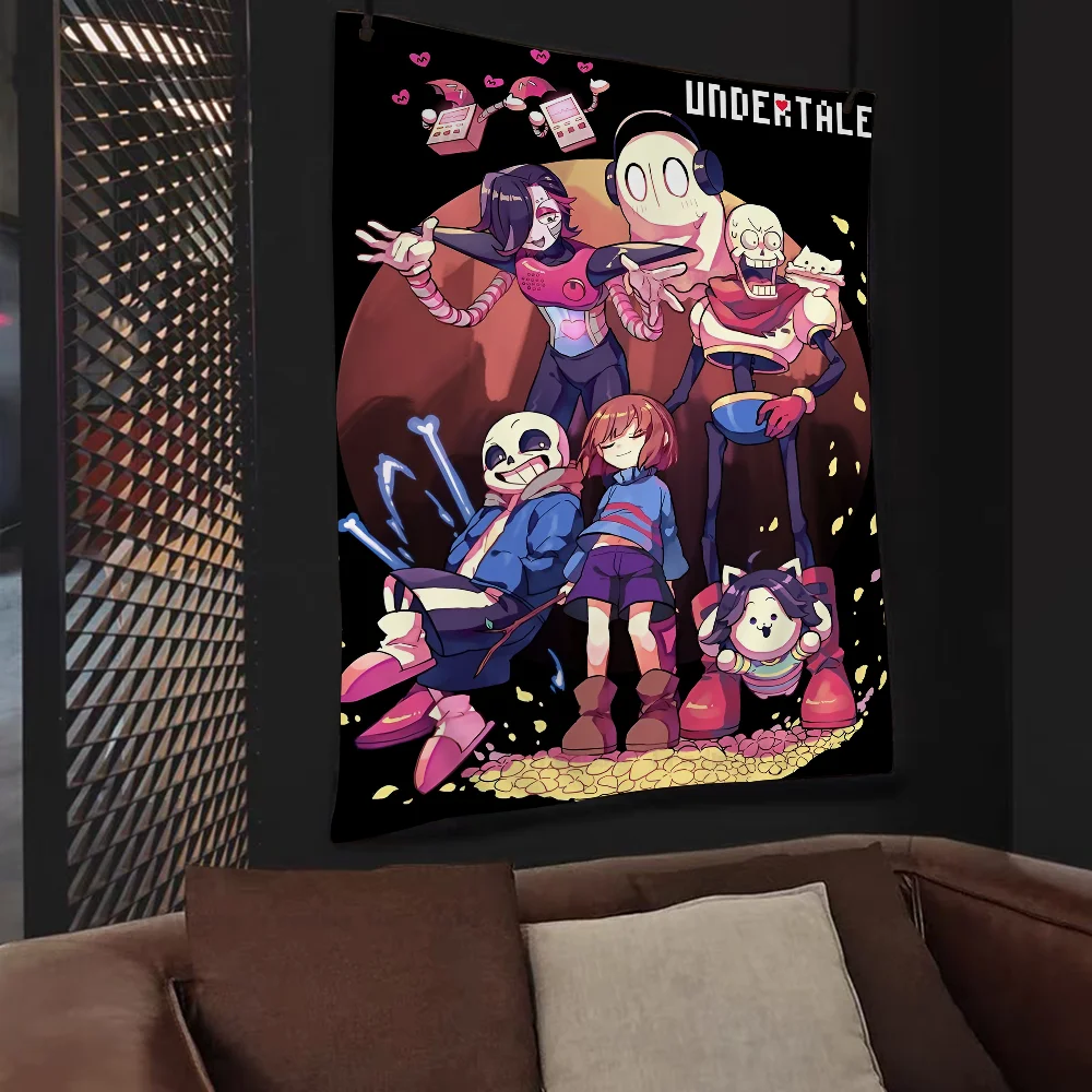 U-Undertale Anime Tapestry Art Science Fiction Room Home Decor Wall Art Decor