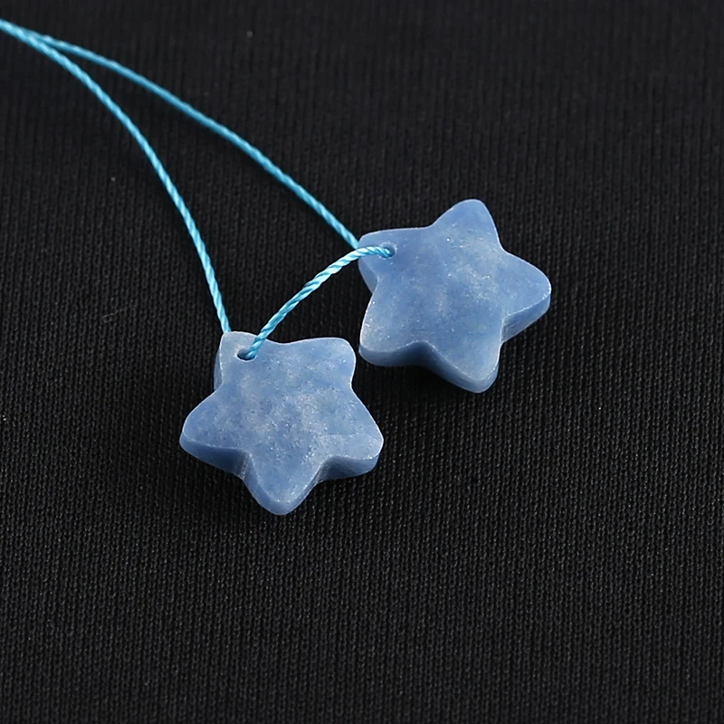 Wholesale Natural Blue Aventurine Pentagram Faceted Earrings Beads For Jewelry Making, Fashion DIY Earring Stone Jewelry image 3