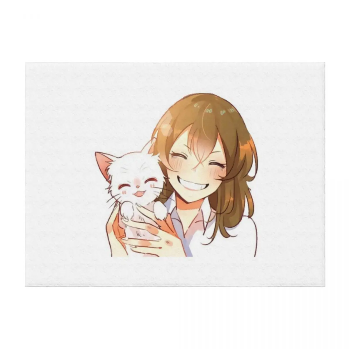 

A whisker away - smiling Sasaki & Taro Throw Blanket Luxury Throw Baby Plaid on the sofa blankets ands Blankets