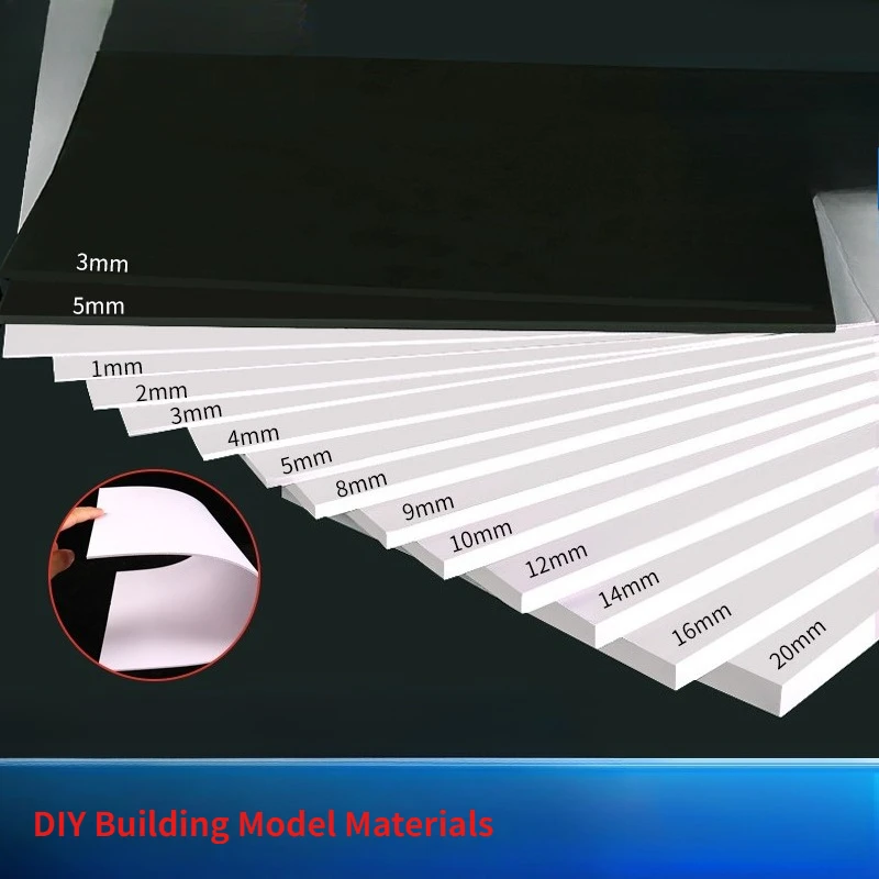 High Density PVC Chevron Board Hard Foam Baseplate Customization For Handmade Architectural Model 3D Composition Material