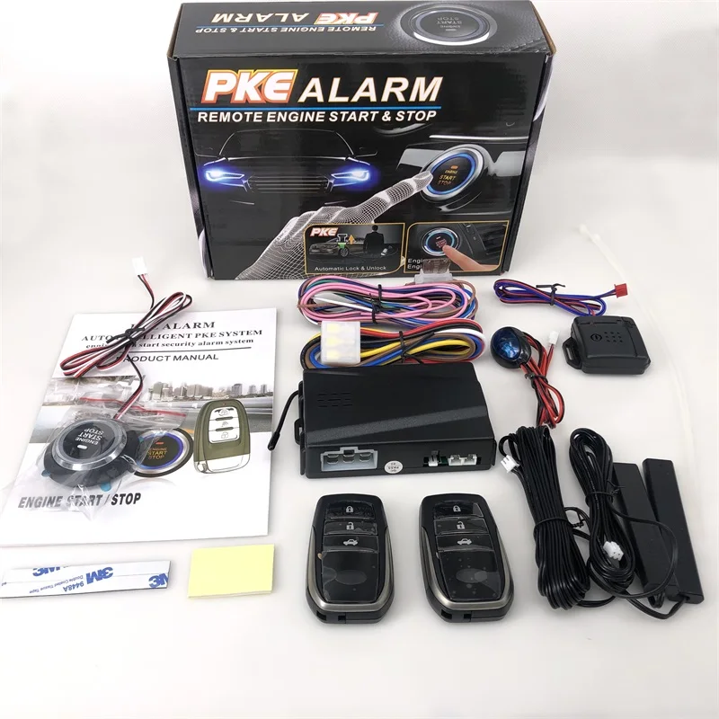 

12V Universal Anti-theft System Remote Start Remote Control Keyless Entry PKE One-Button Start System