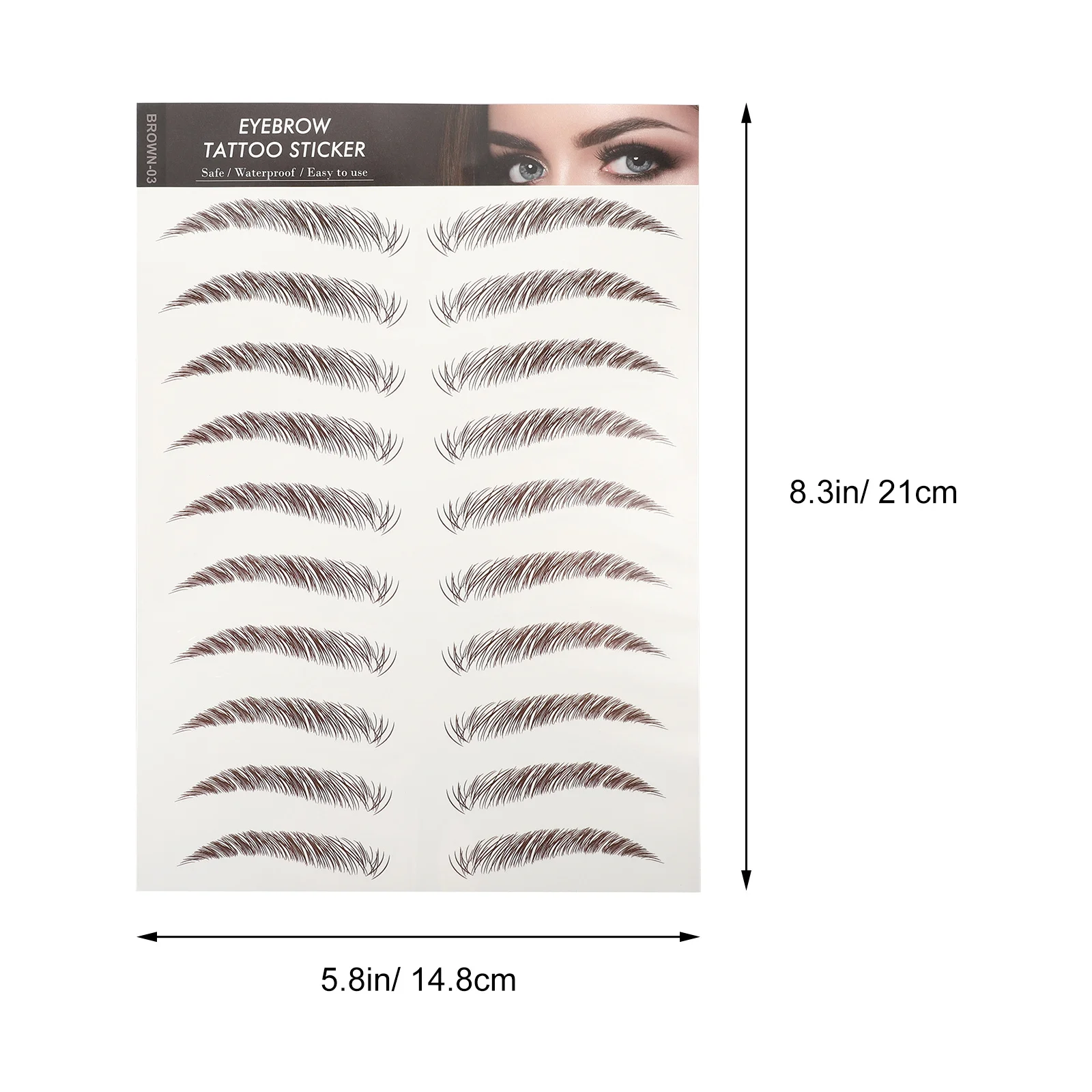 ملصقات حواجب ثلاثية الأبعاد مقاومة للماء وشم حواجب مؤقت نابض بالحياة لأداة نقل الحاجب الاصطناعي ذات المظهر الكامل الطبيعي #3