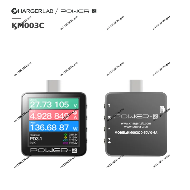 ChargerLAB POWER-Z USB PD3.1 protocol 48V range dual Type-C tester KM003C