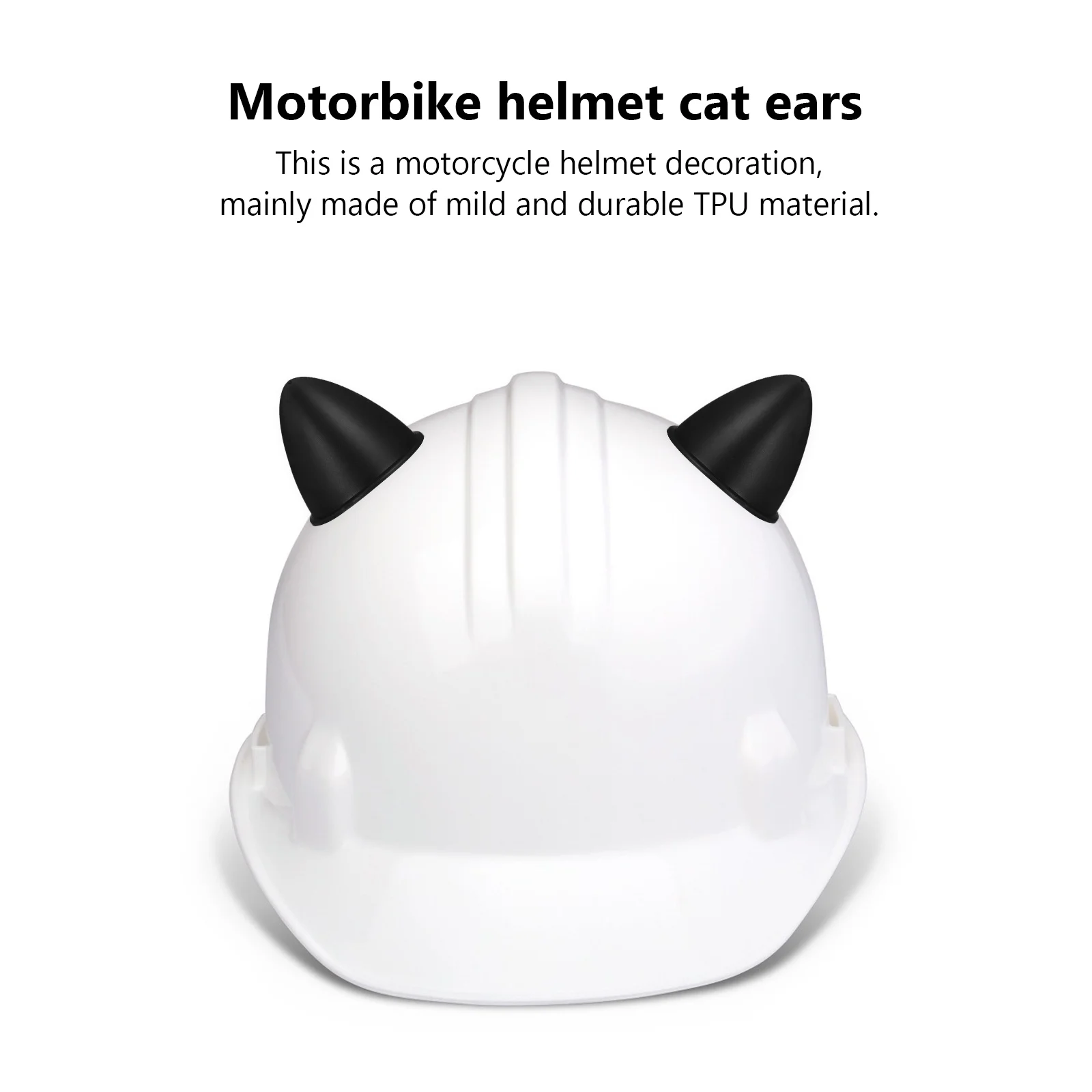 

2Pcs Cat Ear Decor for Adorable Tpu Motorcycle Decoration Cute Cat Ears Accessory for Women Ride Gear