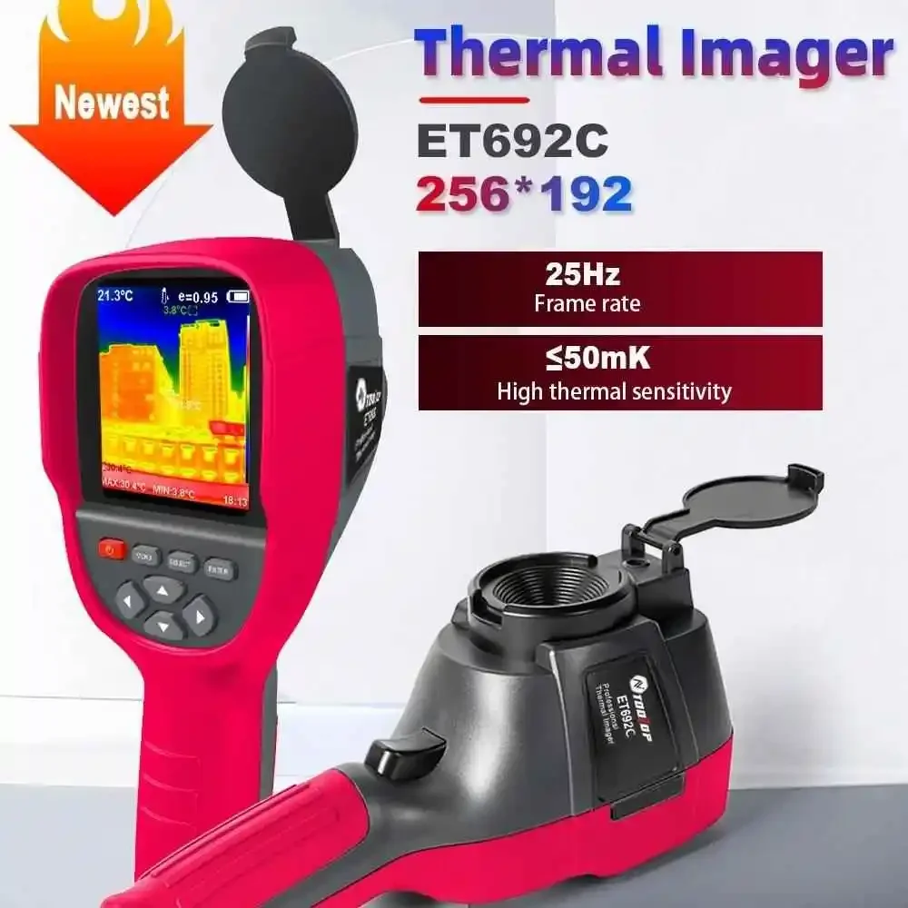 ET692C large screen handheld high-precision thermal imaging software analysis of lithium battery charging