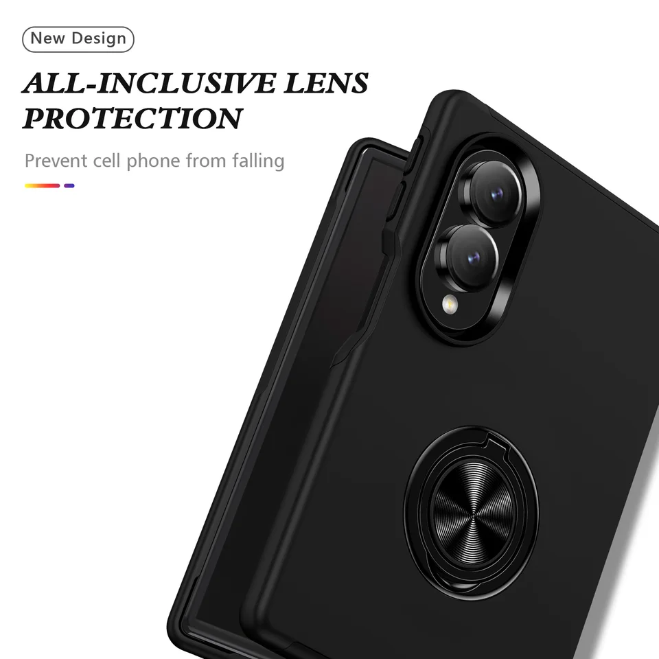 Funda plegable con anillo y soporte para Samsung Galaxy Z Fold 8 Ultra 7 Fold8 Fold7 5