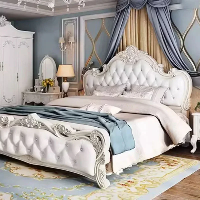 سرير الزواج Letto من الجلد الخشبي الفاخر ، سرير الملكة الجمالي ، تحت التخزين ، حجم كينج ، سرير مزدوج لغرفة النوم ، أثاث الغرفة