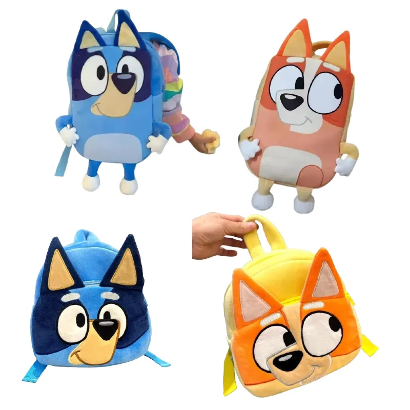 Nuovo Bluey Puppy Borsa a tracolla Borsa per matite Cartone animato per bambini Cane Bluey Famiglia Cosplay Scuola materna Borsa da scuola per