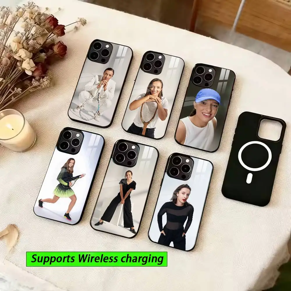 

T-Tennis Star Iga-Lifestyle Photos Phone Case For iPhone15,16,17,14,13,12,11 Plus,Pro Magnetic