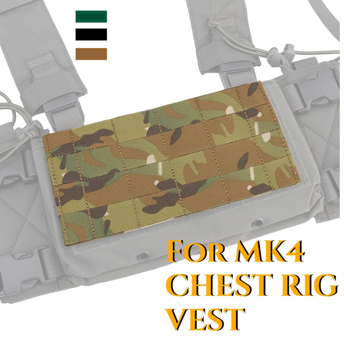 Tactical Magic Hook Sticker MOLLE Panel Full Flap for MK3 MK4 Chest Rig Hunting Vest Expansion Accessories