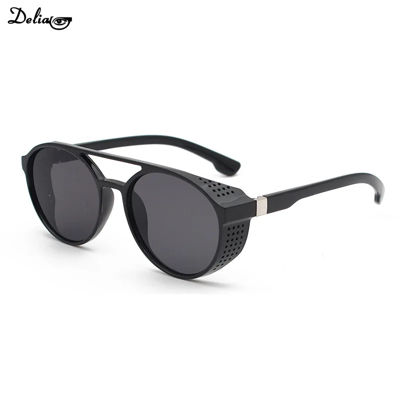 Metal steampunk sunglasses men\'s fashion round glasses brand designer vintage sunglasses high quality oculos de sol 2023