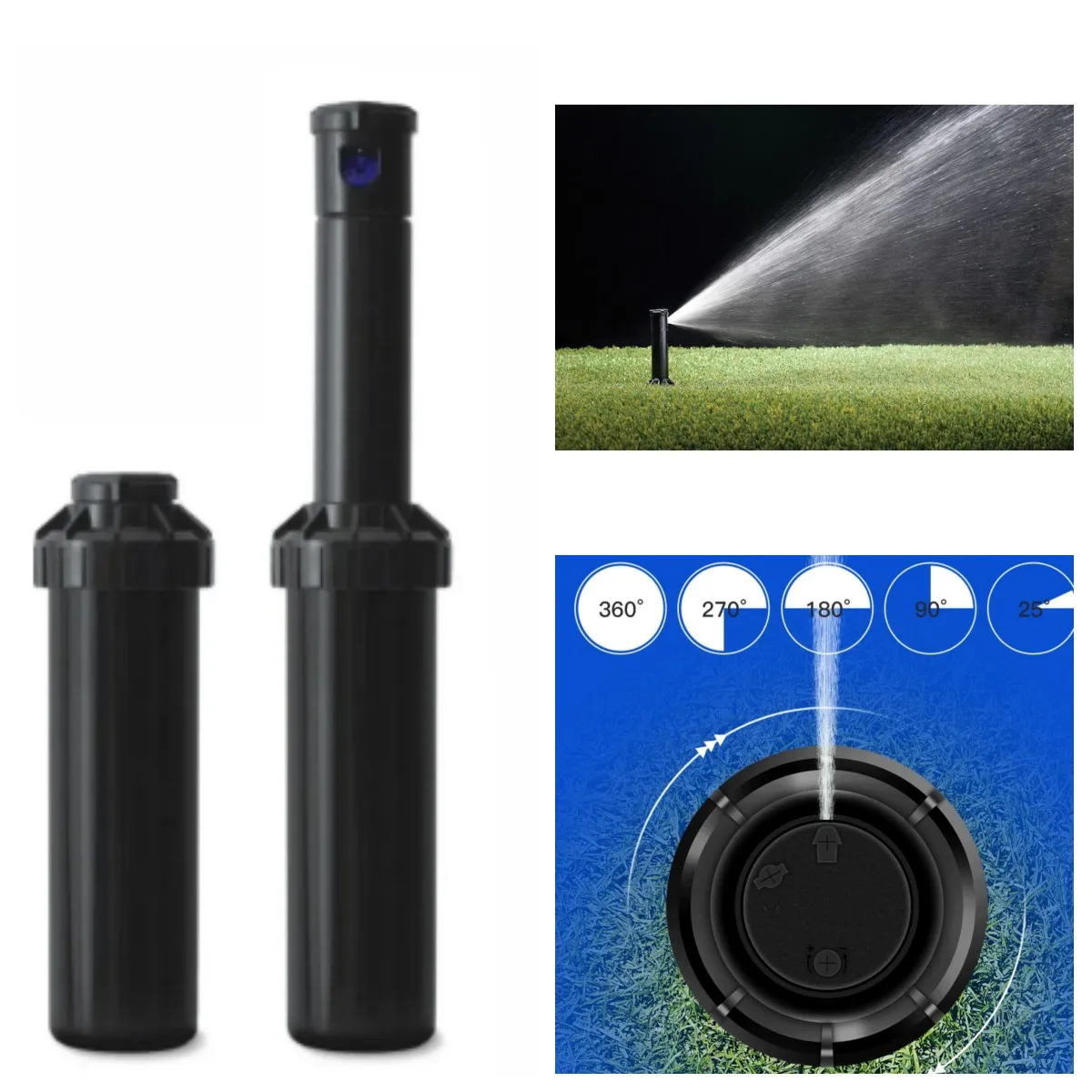 grass lawn irrigation Pop up impact sprinkler 360 gear drive rotary agriculture garden rain bird concealed underground sprinkler