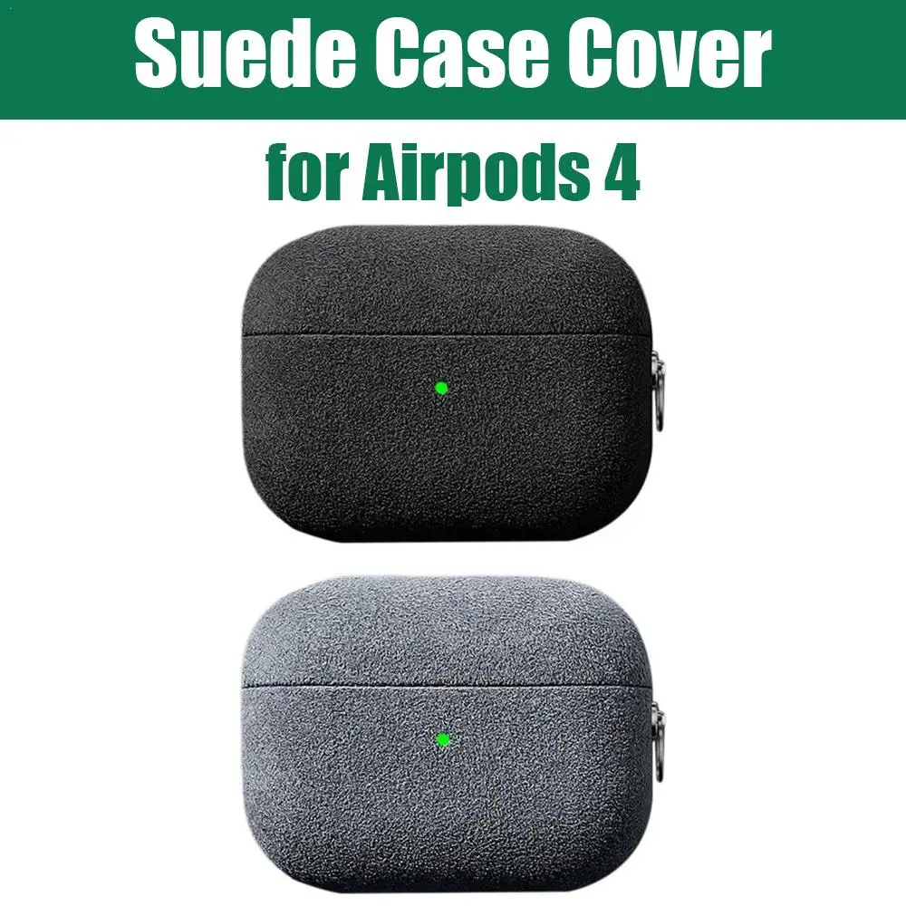 Suede Protective Case for Airpods 4 Case Cover for Apple AirPods 4 Charging Case Guard Anti Drop Great Handling Comfortable