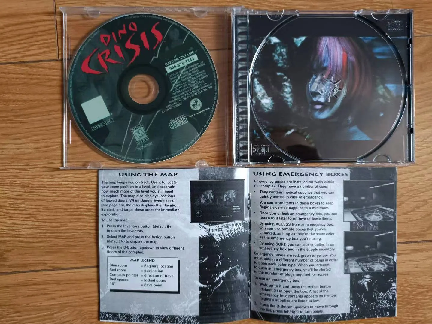 PS1 Dino Crisis Series With Manual Copy Game Disc Unlock Console Station1 Retro Optical Driver Video Game Parts