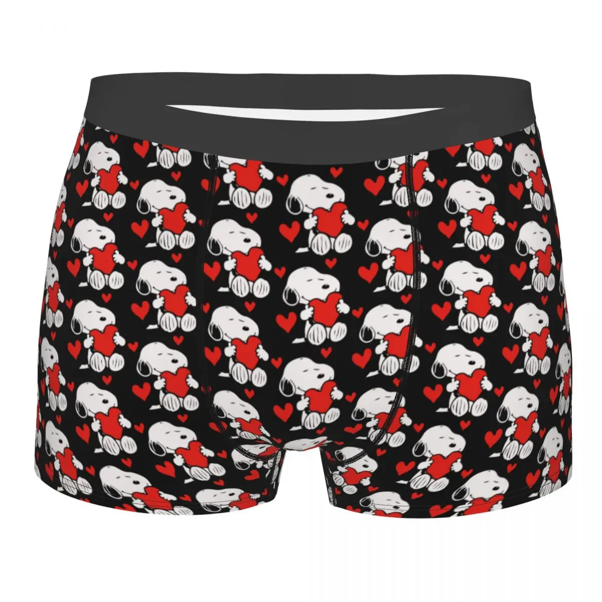 

Custom Novelty S-snoopys Animatd Cartoon LOVE Boxers Shorts Panties Male Underpants Breathable Briefs Underwear