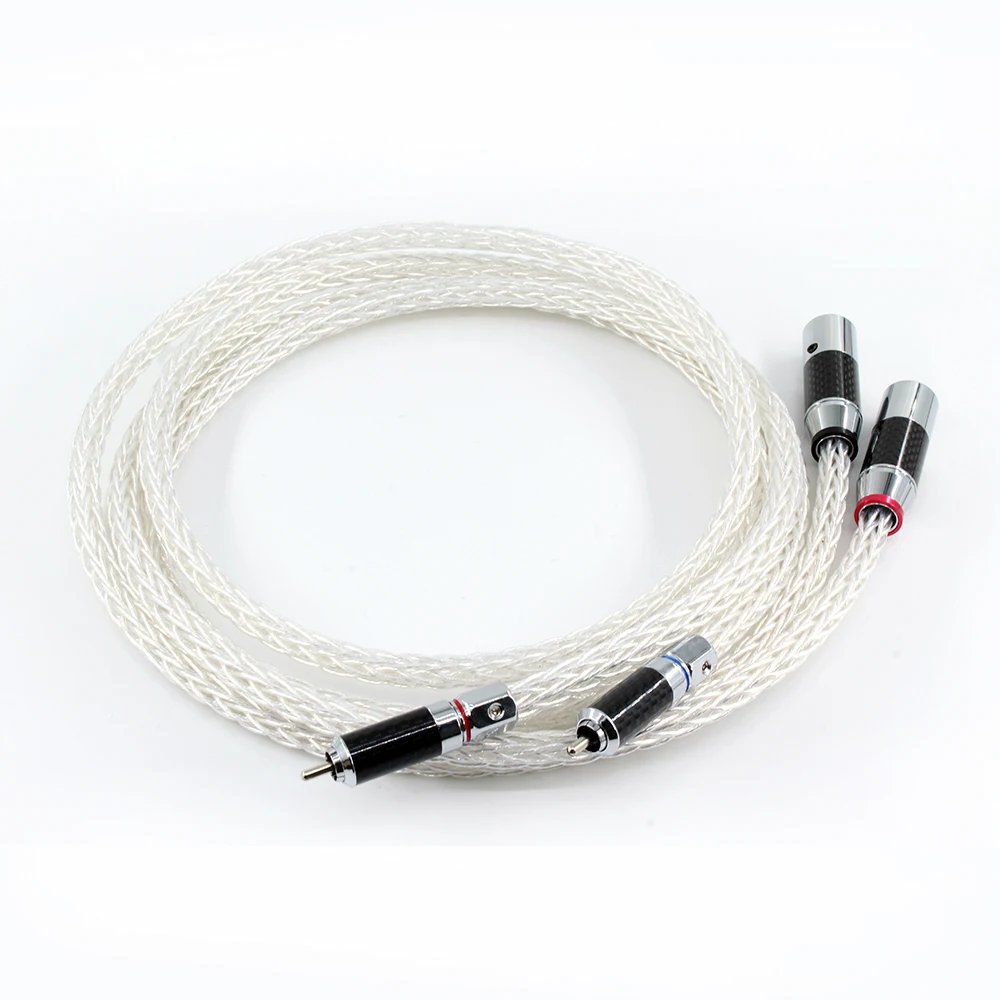 

1Pair OCC Silver plated XLR Audio cable Balance cable RCA Male TO XLR Male Female Connector Audio Cable 8AG Twist Cable