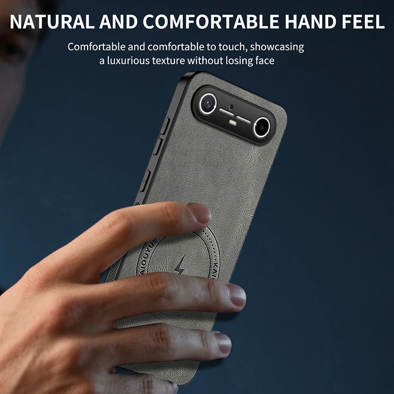 ل Tecno Pova سليم موضة البرق الجلود غطاء من السيليكون ل Tecno Pova سليم المغناطيسي اللاسلكية تهمة غطاء مقاوم للصدمات #5