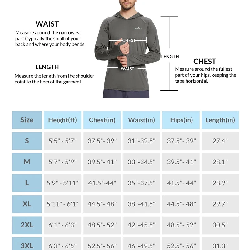 Camiseta de rendimiento UPF50 + para hombre, de manga larga Sudadera con capucha, informal, protección solar, para correr, de secado rápido, ropa de