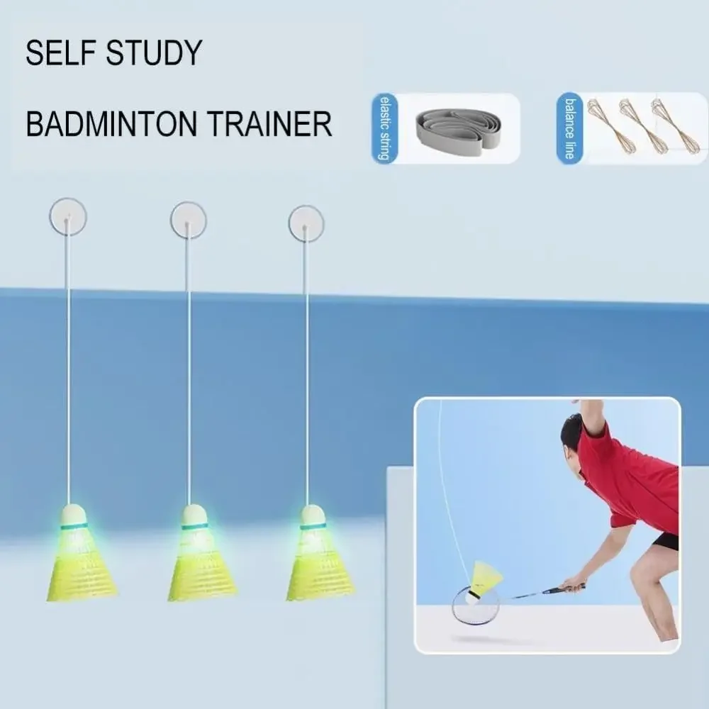 Automatic Badminton Rebound Trainer Set Single Player Self Training Practice Equipment Portable Badminton Training Tool